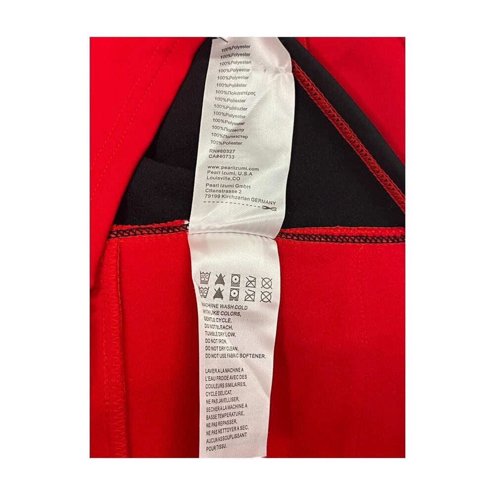 Pearl Izumi Jacket Mens Large Red Zip Up Bike Wear Cycling Performance Outdoor - Picture 6 of 11